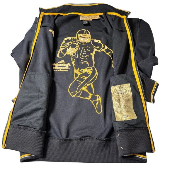 Vintage Reebok Mens Black Pittsburgh Steelers NFL Full Zip Jacket Size Medium - Picture 4 of 16